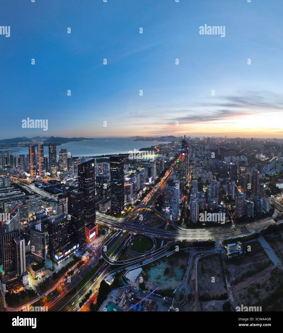 Shenzhen Golf Club Futian Central City CBD photographie aérienne Banque D'Images