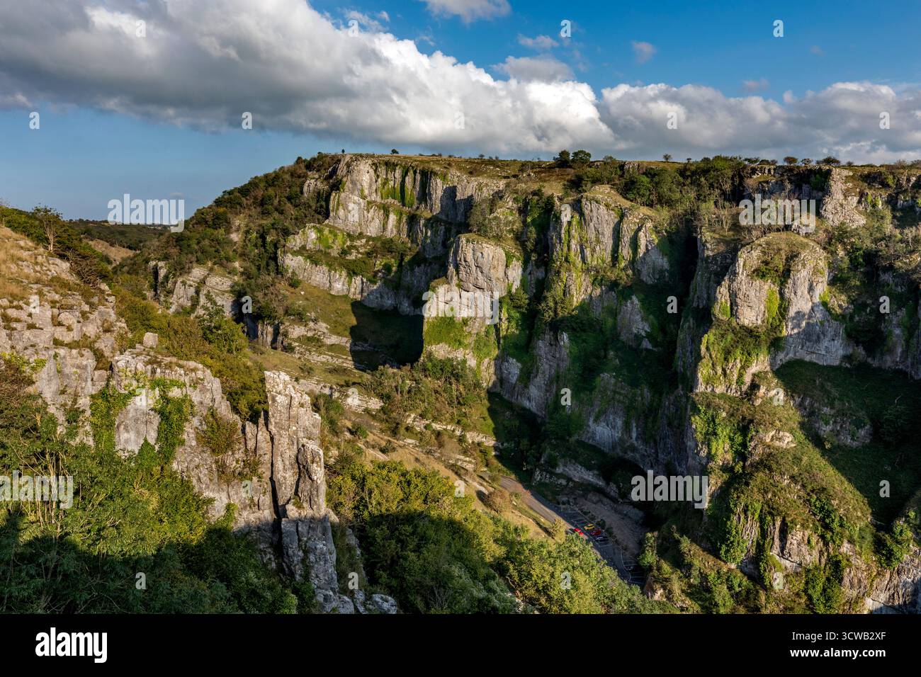 Gorge de Cheddar ; Somerset ; du côté nord ; Royaume-Uni Banque D'Images