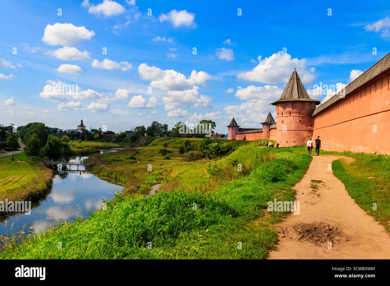 Monastère de Saint Euthymius mur à Suzdal, Russie Banque D'Images