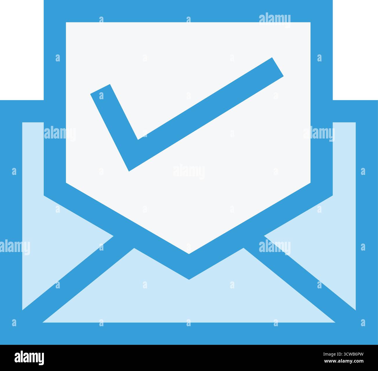 Illustration de conception d'icône vectorielle d'e-mail vérifiée Illustration de Vecteur