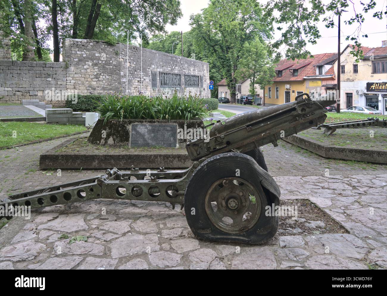 Bosnie-Herzégovine, Bihać (Mun.), Bihać : Parc commémoratif Banque D'Images