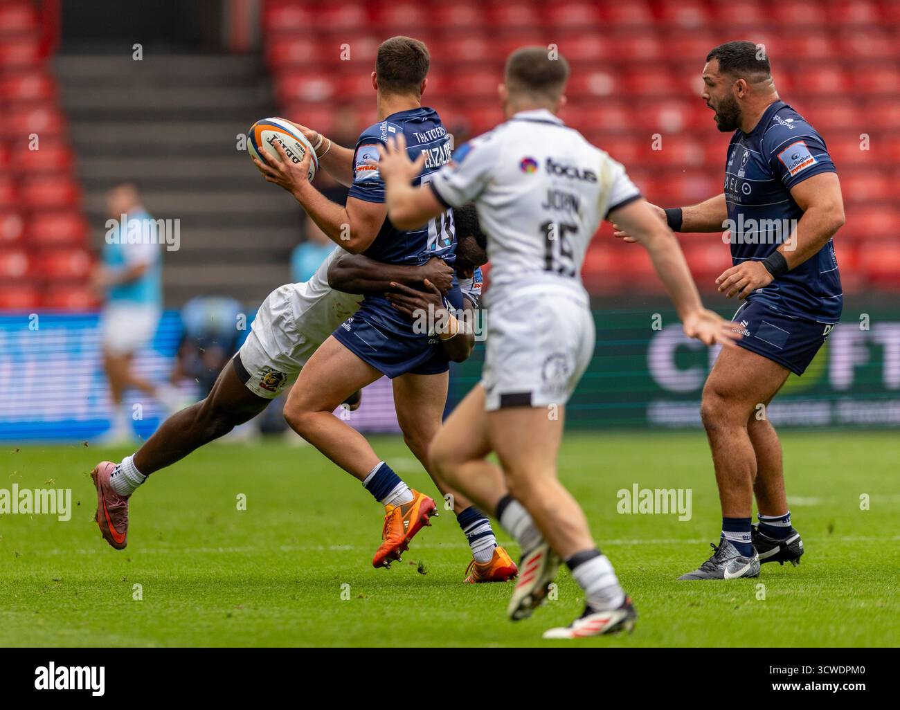 Gallagher Prem Rugby match at Ashton Gate, Bristol Bristol Bears v Exeter Chiefs Ashton Gate Stadium Bristol Martin Edwards/Alamy Live News Saturday11,octobre,2025Ashton Gate Stadium,Copyright Martin Edwards tous droits réservés. Image protégée par les lois internationales sur les droits d'auteur Banque D'Images