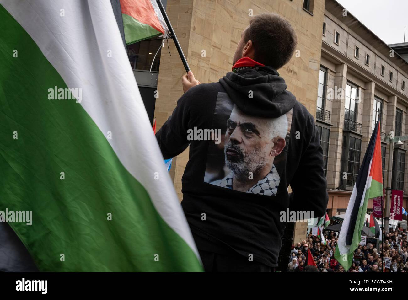 Glasgow, Écosse, 11e octobre 2025. Rassemblement national pro-palestinien dans le centre de la ville, à Glasgow, en Écosse, le 11 octobre 2025. Photo : Jeremy Sutton-Hibbert/Alamy Live News. Banque D'Images