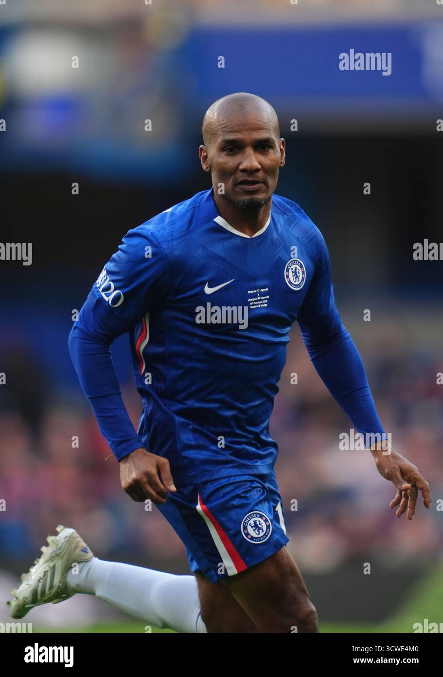 Florent Malouda de Chelsea pendant le match des légendes à Stamford Bridge, Londres. Date de la photo : samedi 11 octobre 2025. Banque D'Images