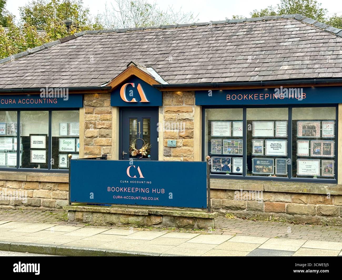 Bureau de comptables, services comptables et bureaux centraux de tenue de livres, Holcombe Brook, Ramsbottom, nord de l'Angleterre, Royaume-Uni Banque D'Images