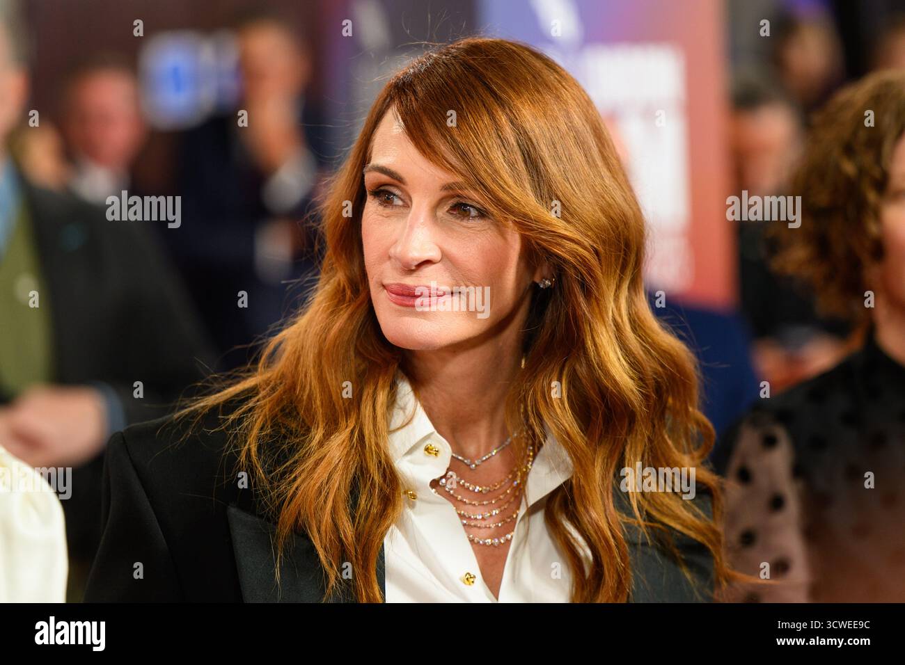Londres, Royaume-Uni. 11 octobre 2025. Julia Roberts assiste à la projection d'After the Hunt au Southbank Centre, Royal Festival Hall, Londres, dans le cadre du BFI London film Festival. Le crédit photo devrait se lire comme suit : Matt Crossick/Empics/Alamy Live News Banque D'Images