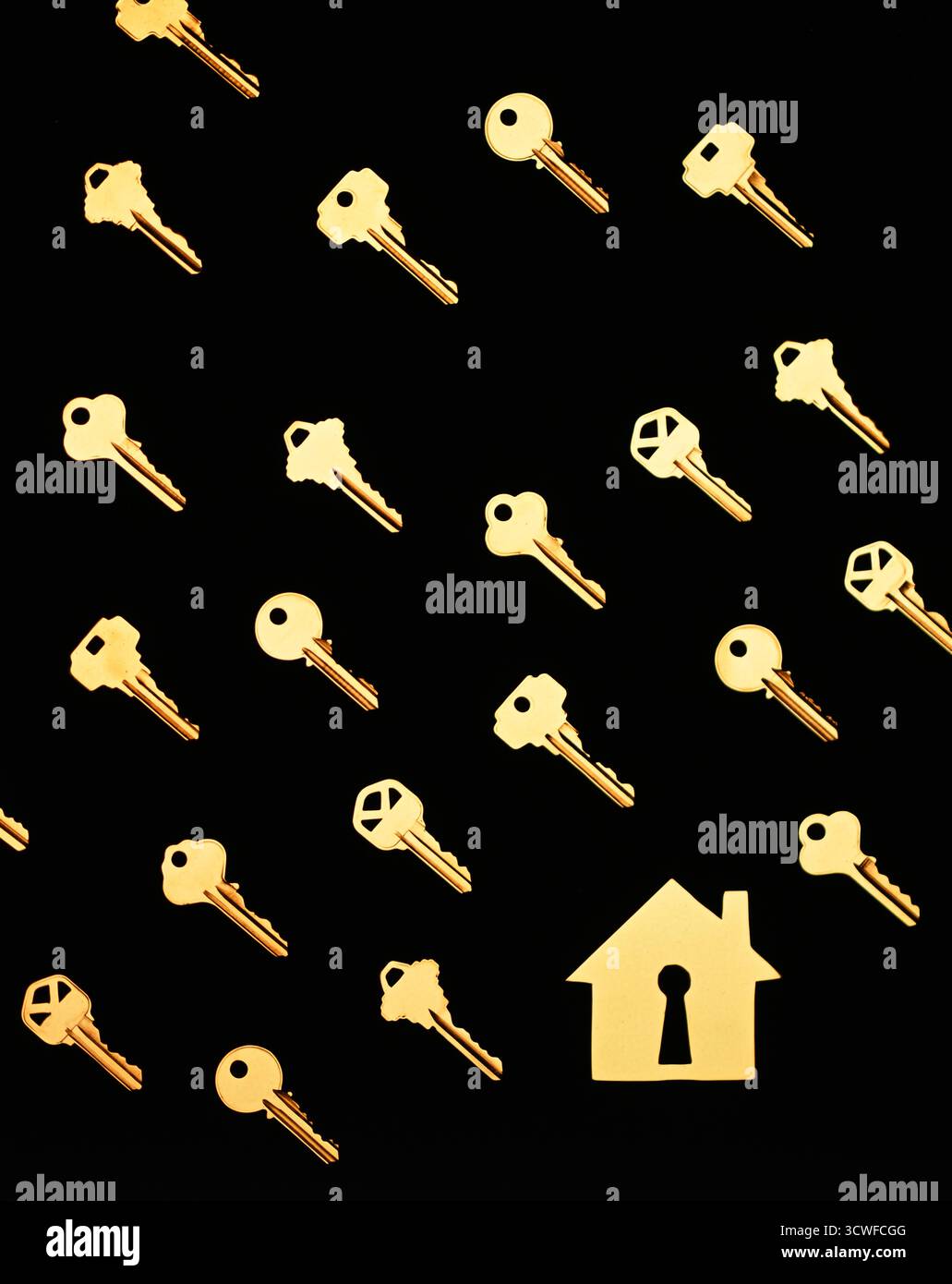 Maison propriétaire avec hypothèque de concept de clés Banque D'Images