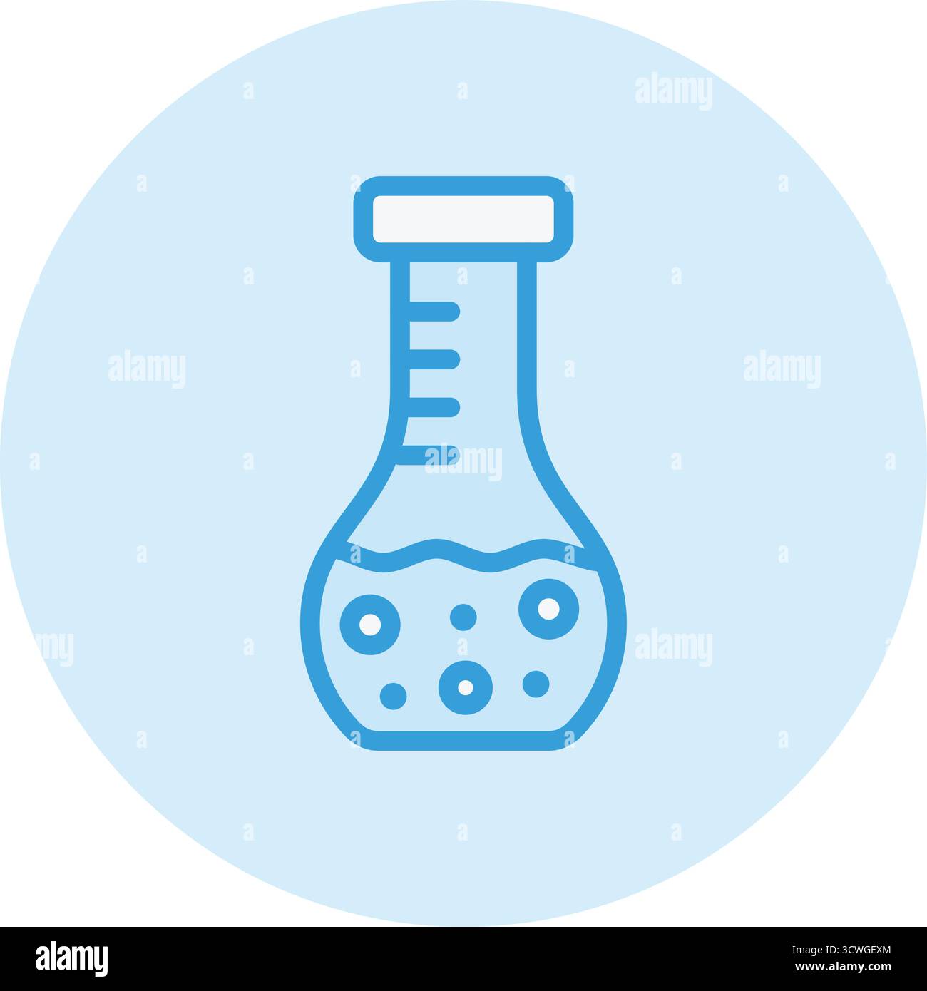 Illustration de conception d'icône de vecteur de flacon volumétrique Illustration de Vecteur