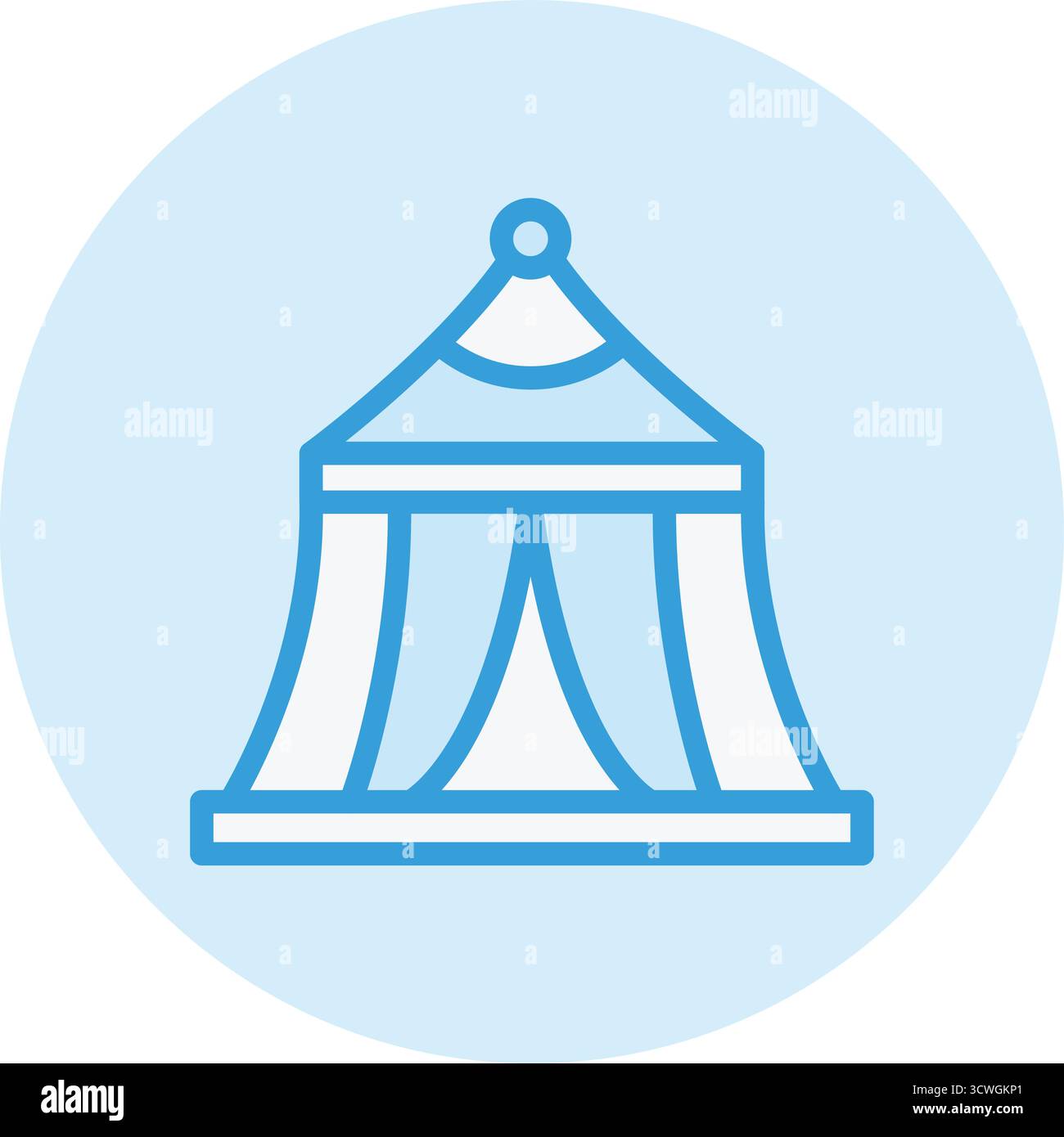 Illustration de conception d'icône de vecteur de tente de cirque Illustration de Vecteur