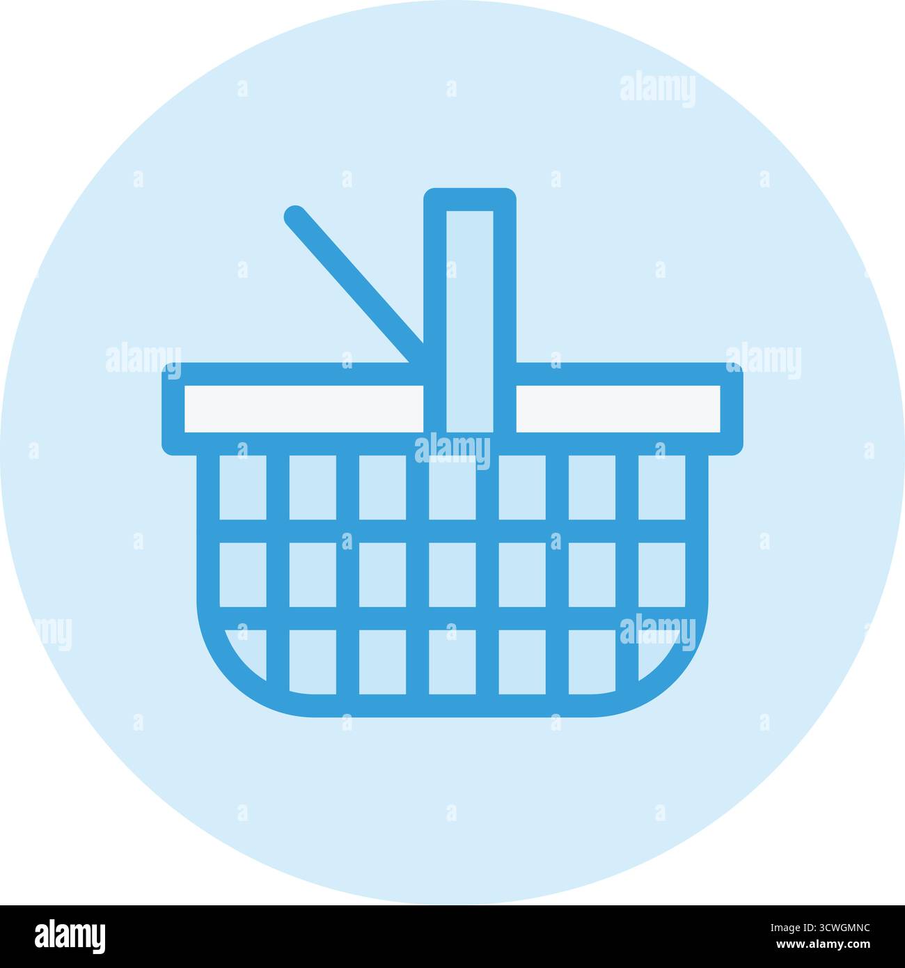 Panier pique-nique illustration de conception d'icône de vecteur Illustration de Vecteur