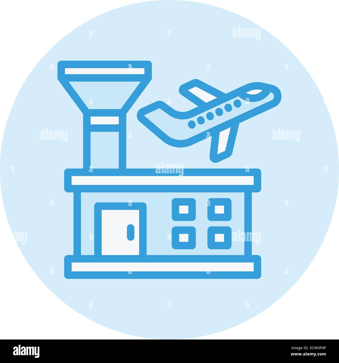 Illustration de conception d'icône de vecteur d'aéroport Illustration de Vecteur