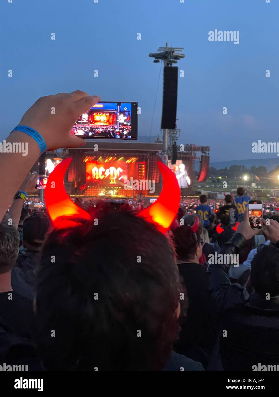 Concert de groupe de rock AC-DC. Reggio Emilia, italie. Photo de haute qualité Banque D'Images
