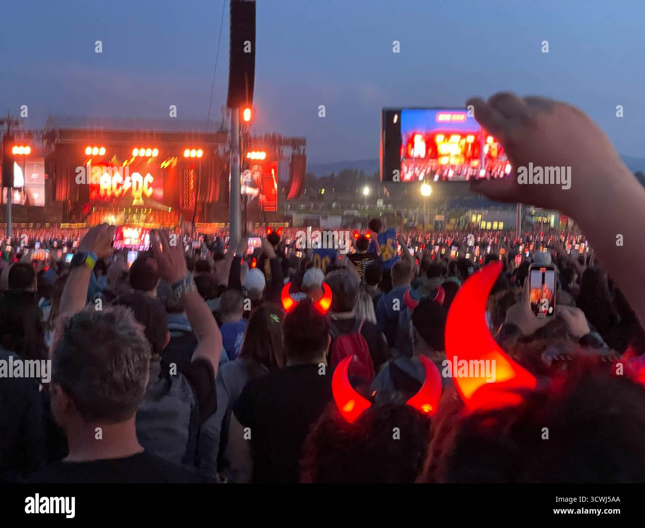 Concert de groupe de rock AC-DC. Reggio Emilia, italie. Photo de haute qualité Banque D'Images