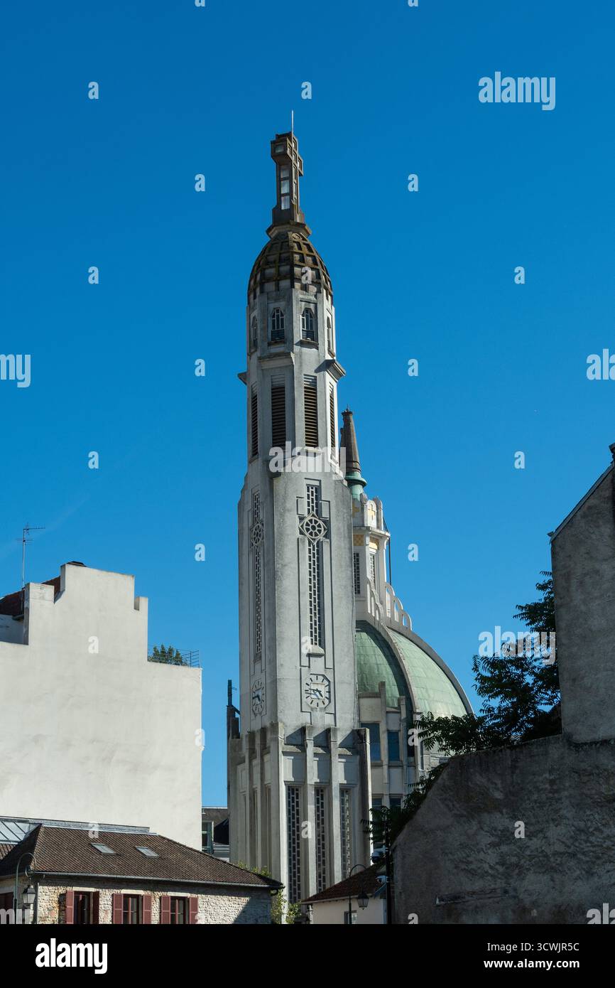 Vichy, classée au Patrimoine mondial de l'UNESCO. Église Saint-Blaise, Allier, Auvergne-Rhône-Alpes, France Banque D'Images
