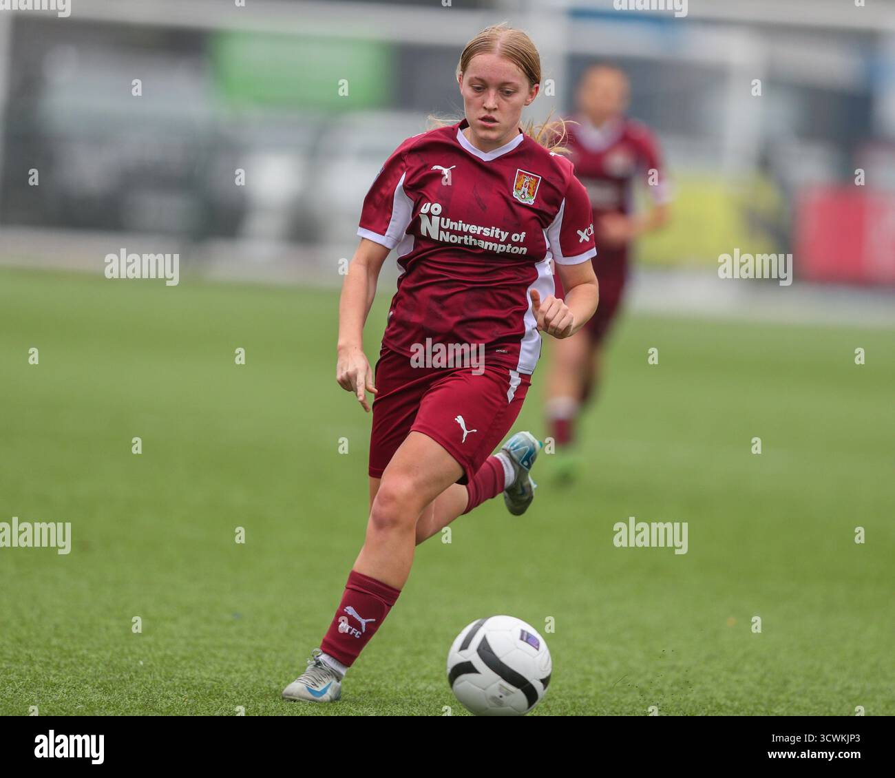 Sutton Coldfield, Royaume-Uni. 12 octobre 2025. Cody Webb de Northampton Town Women lors du match de la Ligue nationale des femmes à Sutton Coldfield Credit : Clive Stapleton/Alamy Live News Banque D'Images