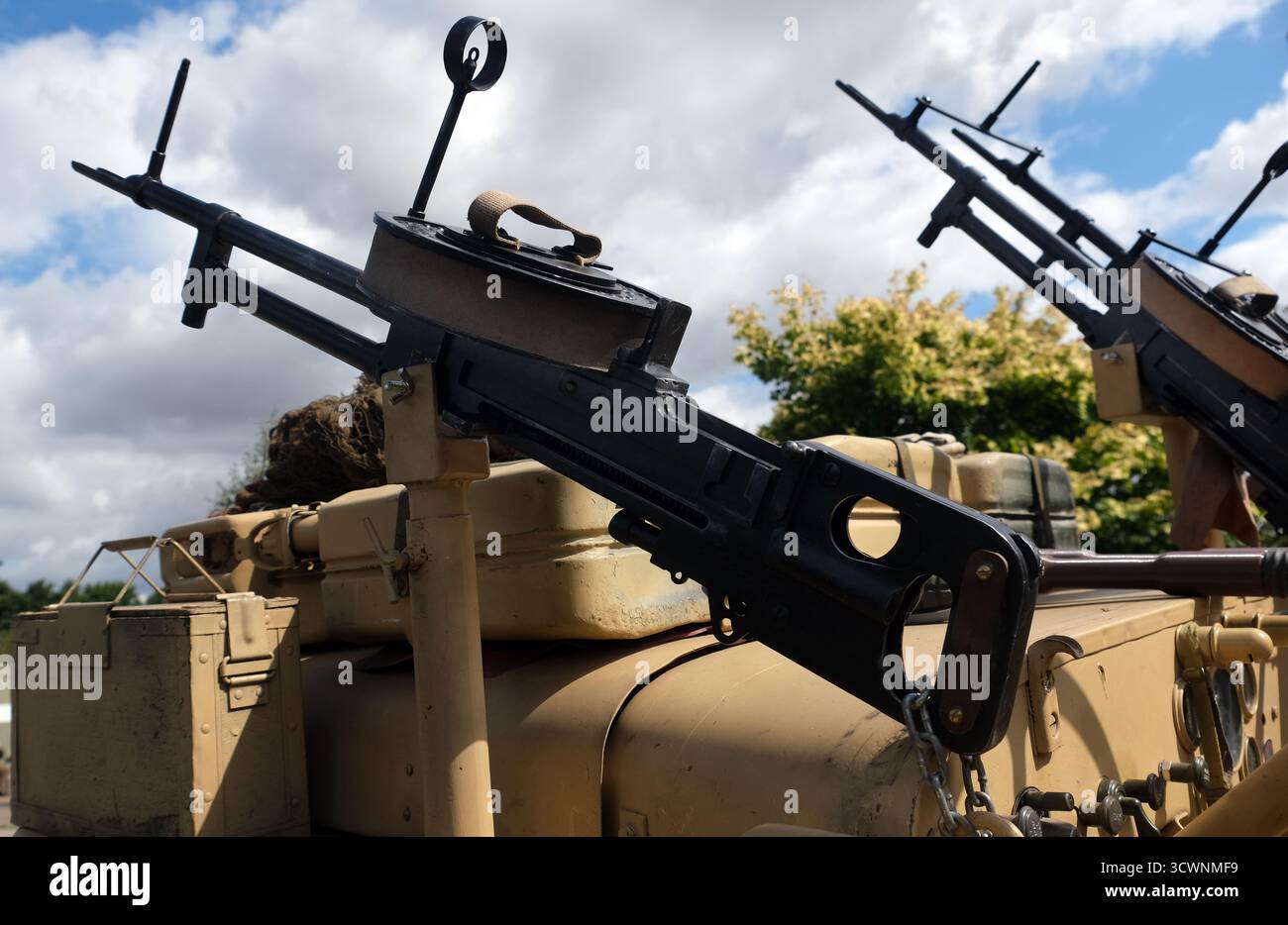 La mitrailleuse Vickers K, connue sous le nom de Vickers Gas Operated ou Gun, machine, Vickers G.O. 303 pouces en service britannique. Banque D'Images