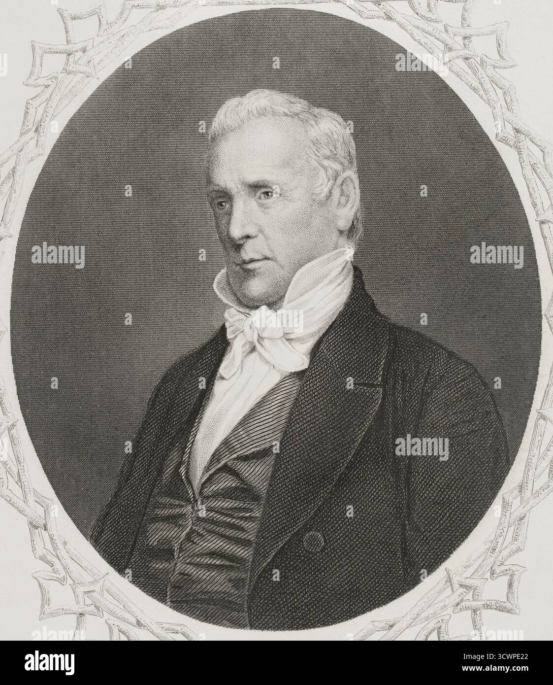 James Buchanan (1791-1868) Diplomate et politicien américain. 15e président des États-Unis d'Amérique (1857-1861). Portrait. Gravure d'ambrotype par Mathew Brady (1822-1896). Histoire des États-Unis, par J. A. Spencer. Volume III Edition publié à Barcelone, 1873. Banque D'Images James Buchanan (1791-1868) Diplomate et politicien américain. 15e président des États-Unis d'Amérique (1857-1861). Portrait. Gravure d'ambrotype par Mathew Brady (1822-1896). Histoire des États-Unis, par J. A. Spencer. Volume III Edition publié à Barcelone, 1873. Banque D'Images
