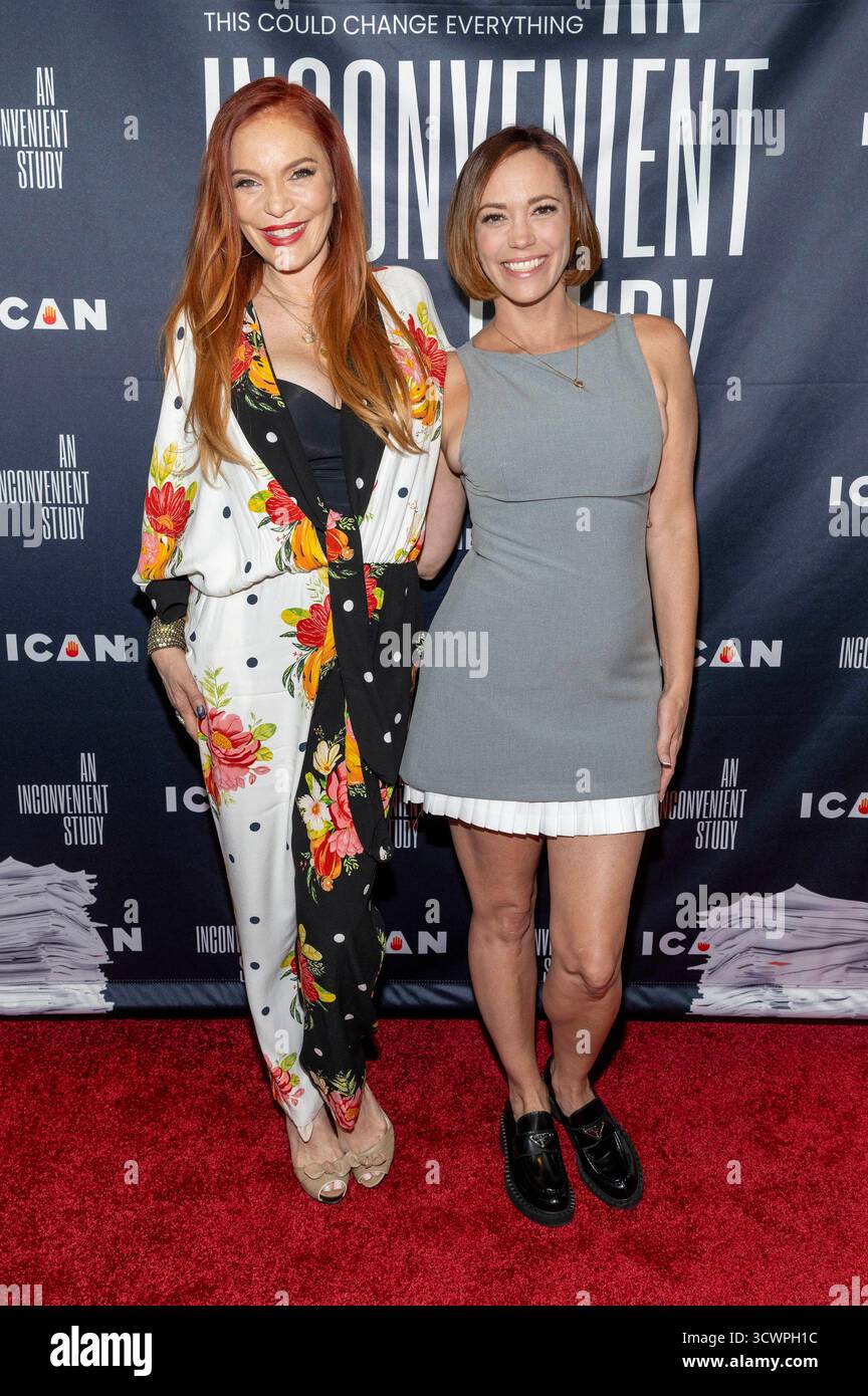 Carmit Bachar und Jessica Sutta BEI der Weltpremniere des Dokumentarfilms 'an Incommode Study' auf dem 25. Festival du film de Malibu 2025 im Directors Guild of America Theater Complex. Los Angeles, 12.10.2025 Banque D'Images
