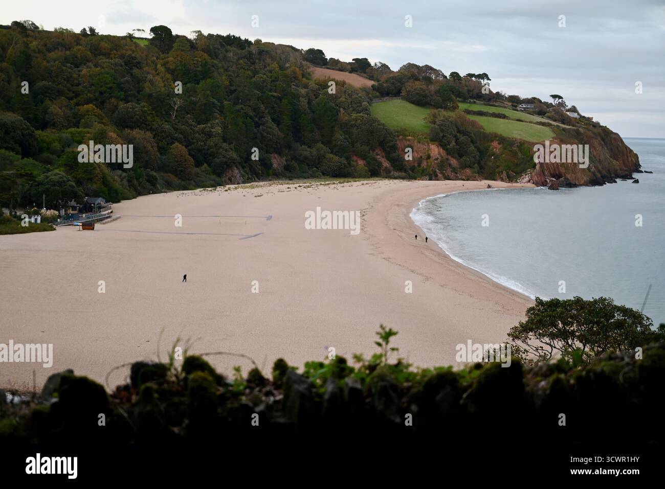 une plage de sable de blackpool au calme devon angleterre royaume-uni Banque D'Images