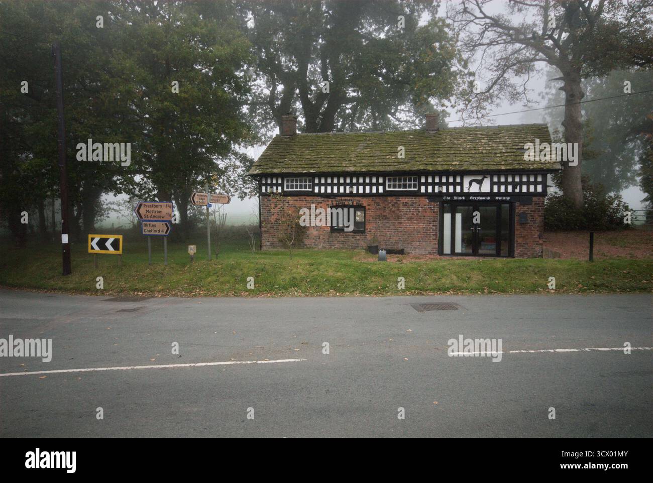 The Black Greyhound Smithy, Prestbury, Cheshire Banque D'Images