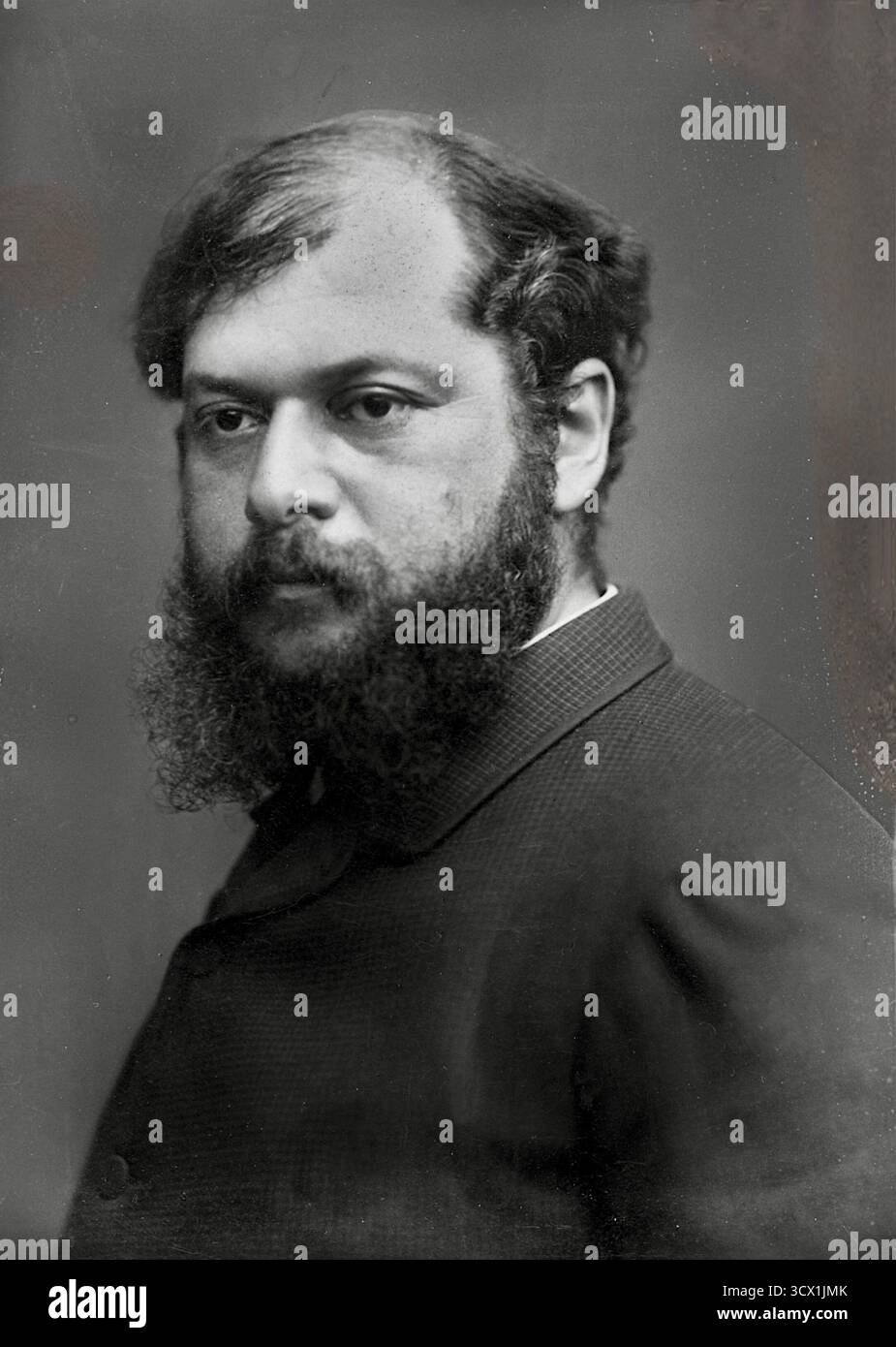 Selma Jacobsson (photgraphe suédois)Ernst Josephson (peintre et poète suédois) - peintre et poète suédois qui vécut de 1851 à 1906. Il est représenté dans une vue de profil de trois quarts, portant une veste sombre et une chemise à col. Il a une barbe pleine et regarde vers le spectateur. La photographie a été prise par Selma Jacobsson. Banque D'Images