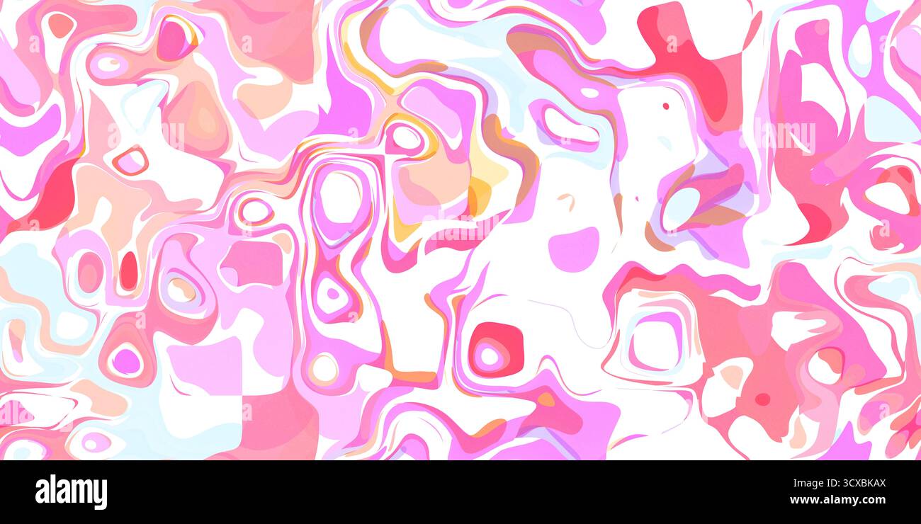 Imagerie onirique hallucinogène avec ondes de couleur psychédéliques fluides Banque D'Images