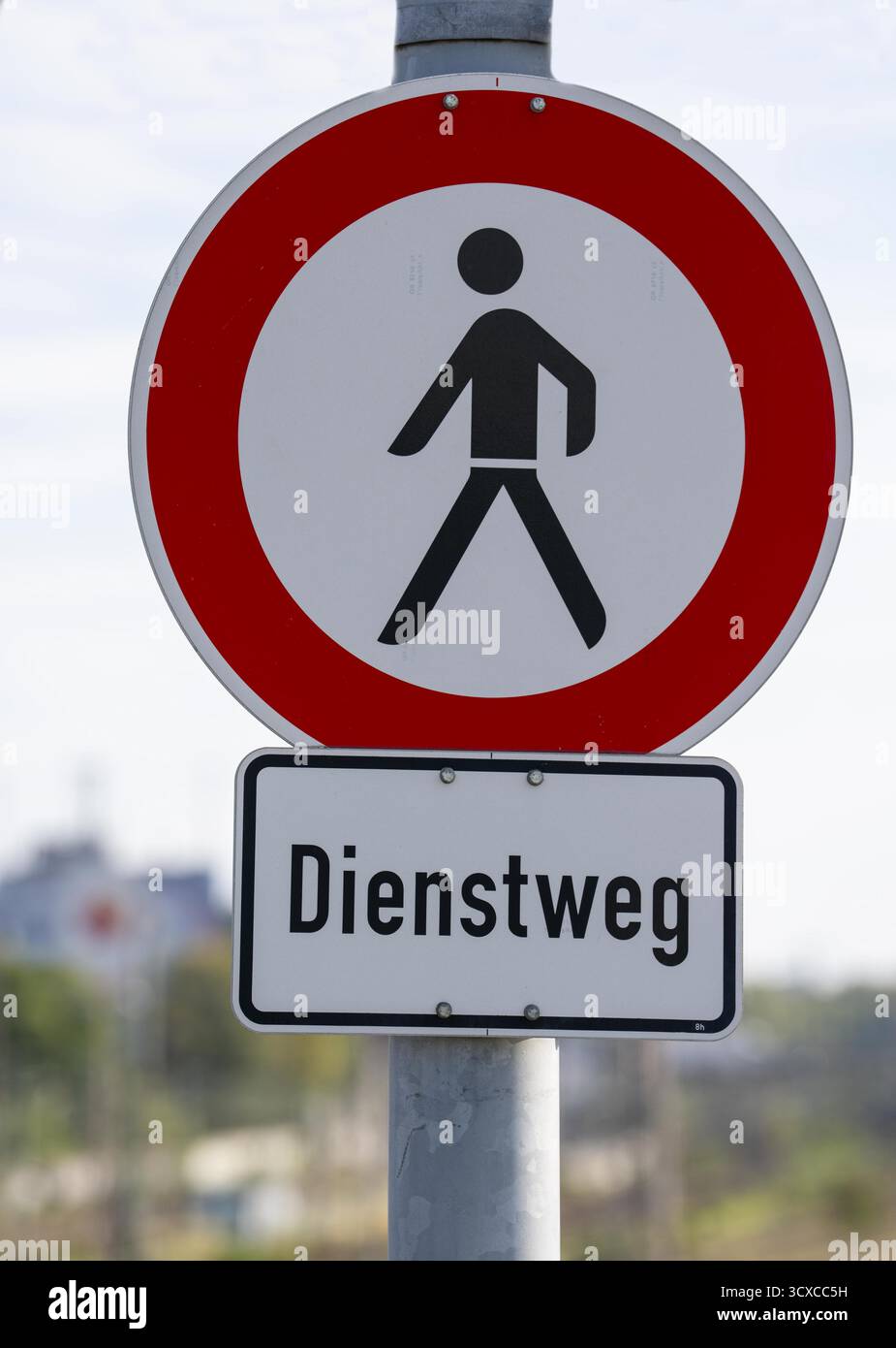 Panneau de signalisation, passage interdit, route officielle, sur une route fédérale, Allemagne Banque D'Images