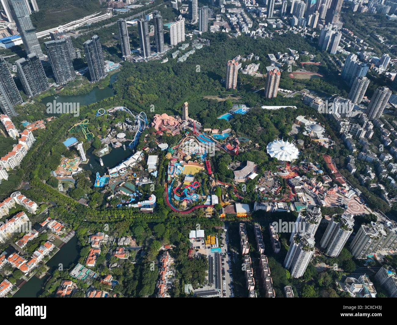 Photographie aérienne d'OCT Happy Valley dans le district de Nanshan, Shenzhen, province du Guangdong Banque D'Images