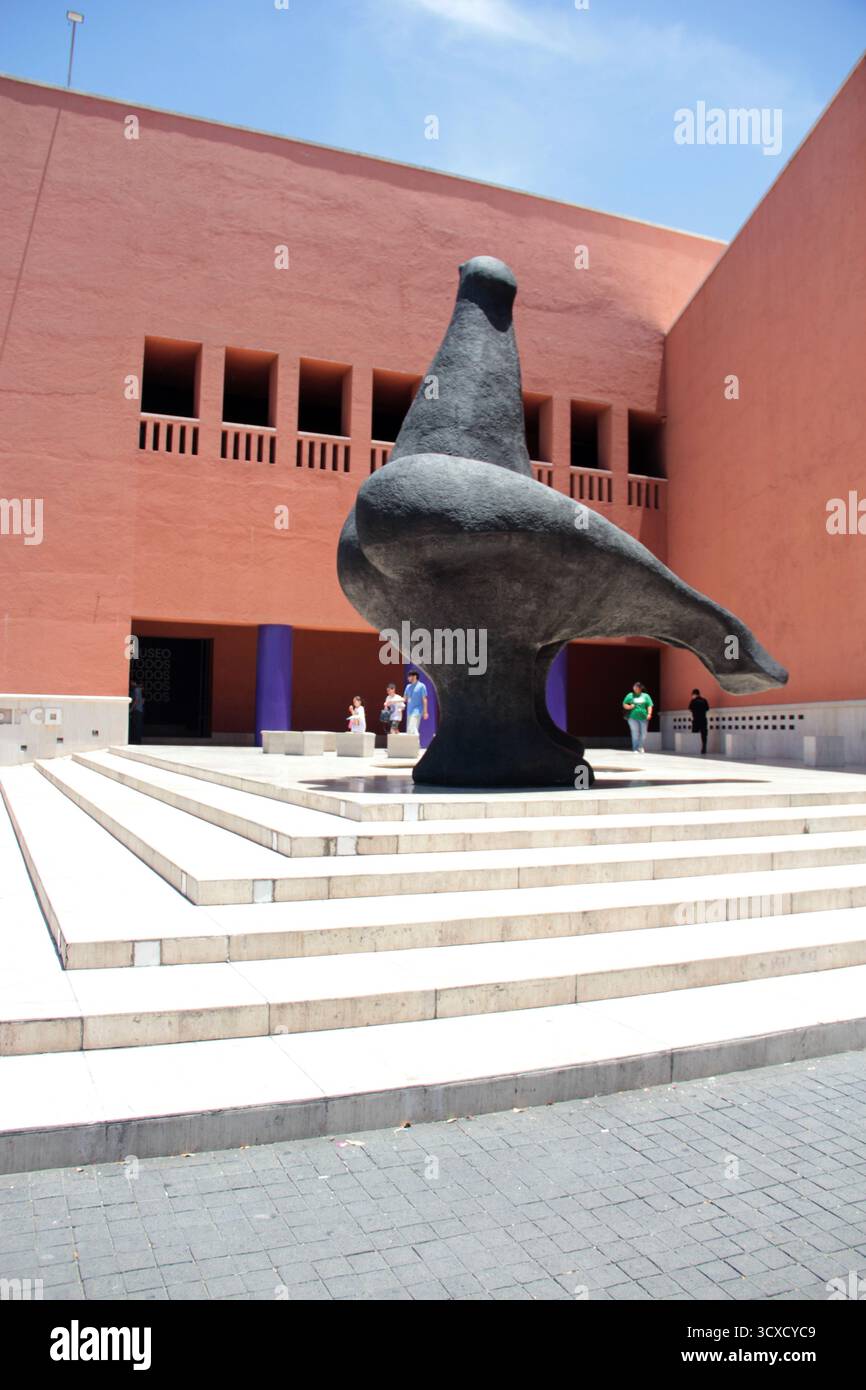Monterrey, Nuevo Leon, Mexique - juillet 30 2025 : Monterrey Museum of Contemporary Art MARCO, à Monterrey, Nuevo Leon dans le complexe urbain Macroplaza Banque D'Images