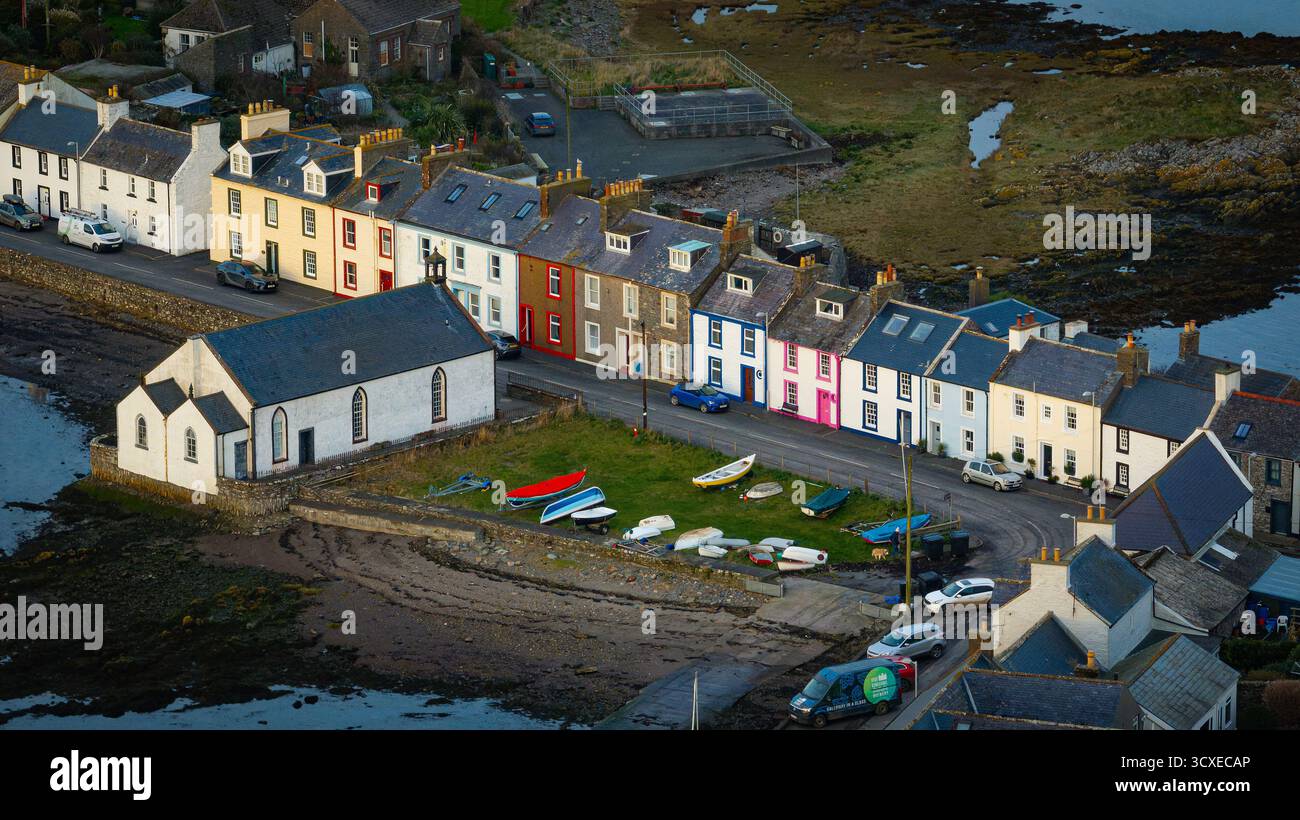 Vues aériennes sur l'île de Whithorn, Dumfries et Galloway Banque D'Images