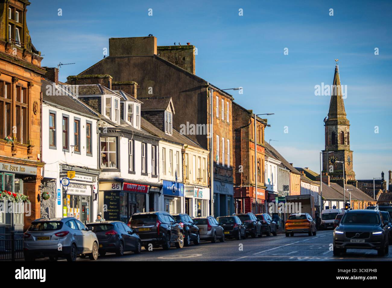 Annan High Street, Dumfriesshire Banque D'Images