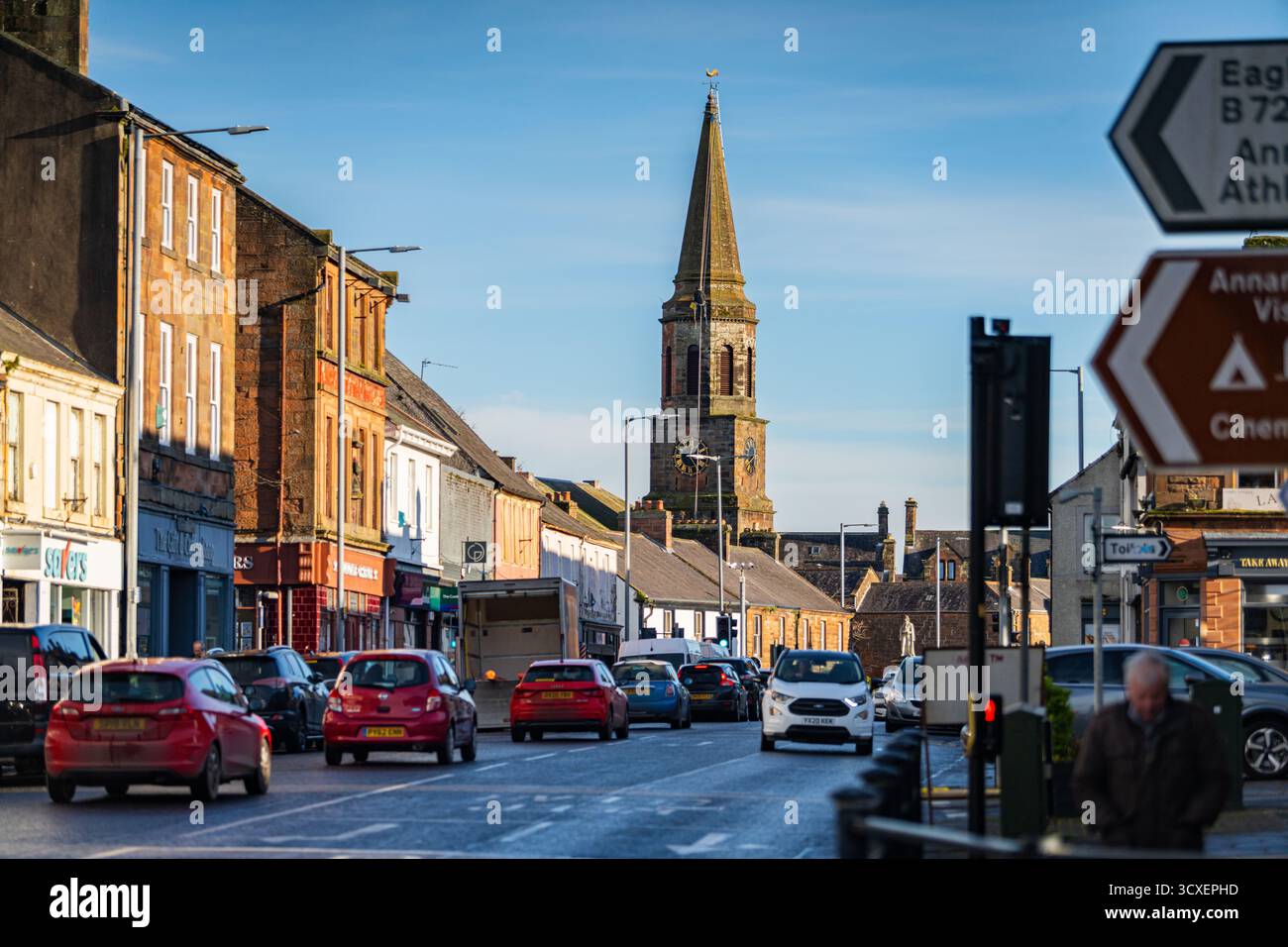 Annan High Street, Dumfriesshire Banque D'Images