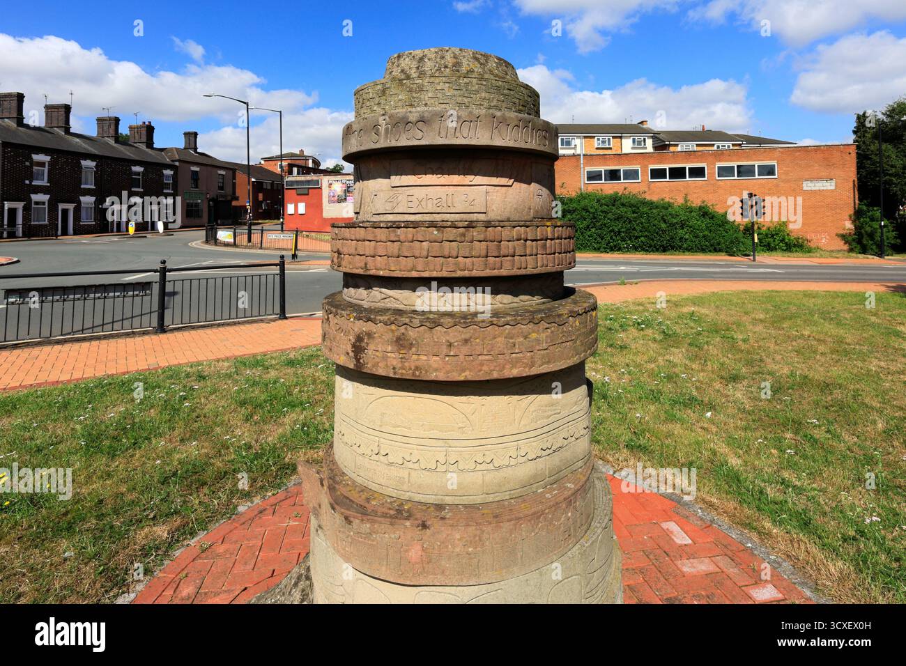 Sculpture dans la ville de Bedworth, Warwickshire, Angleterre, Royaume-Uni Banque D'Images