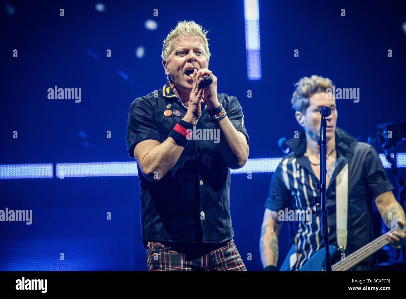 Dexter Holland de The Offspring jouant en live à Oslo le 10 octobre 2025 Banque D'Images