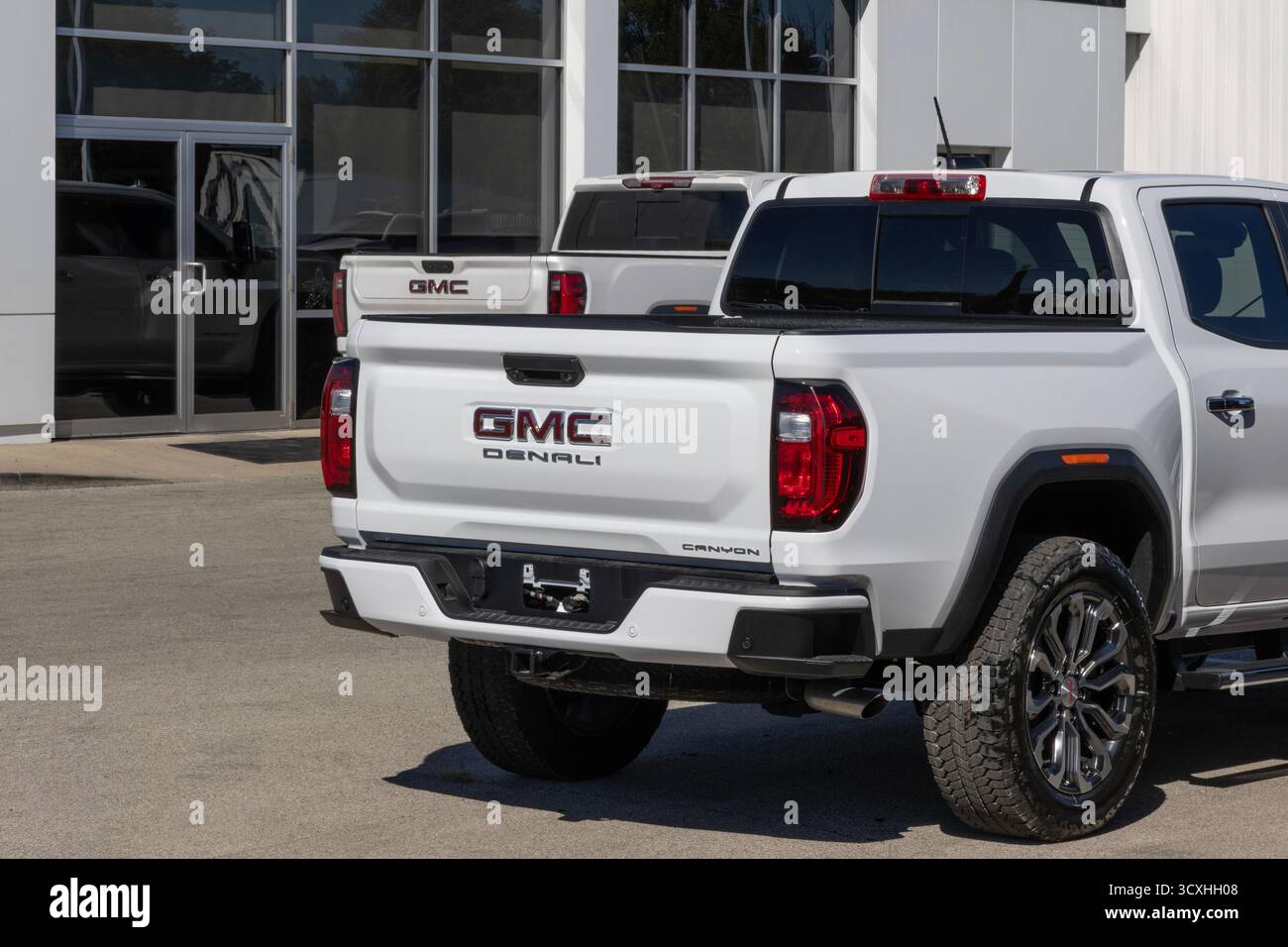 Indianapolis - 12 octobre 2025 : présentation du pick-up Canyon Denali à 4 roues motrices à cabine multiplace de GMC. GMC offre le Canyon avec un moteur Turbomax de 2,7 L. MY :2026 Banque D'Images