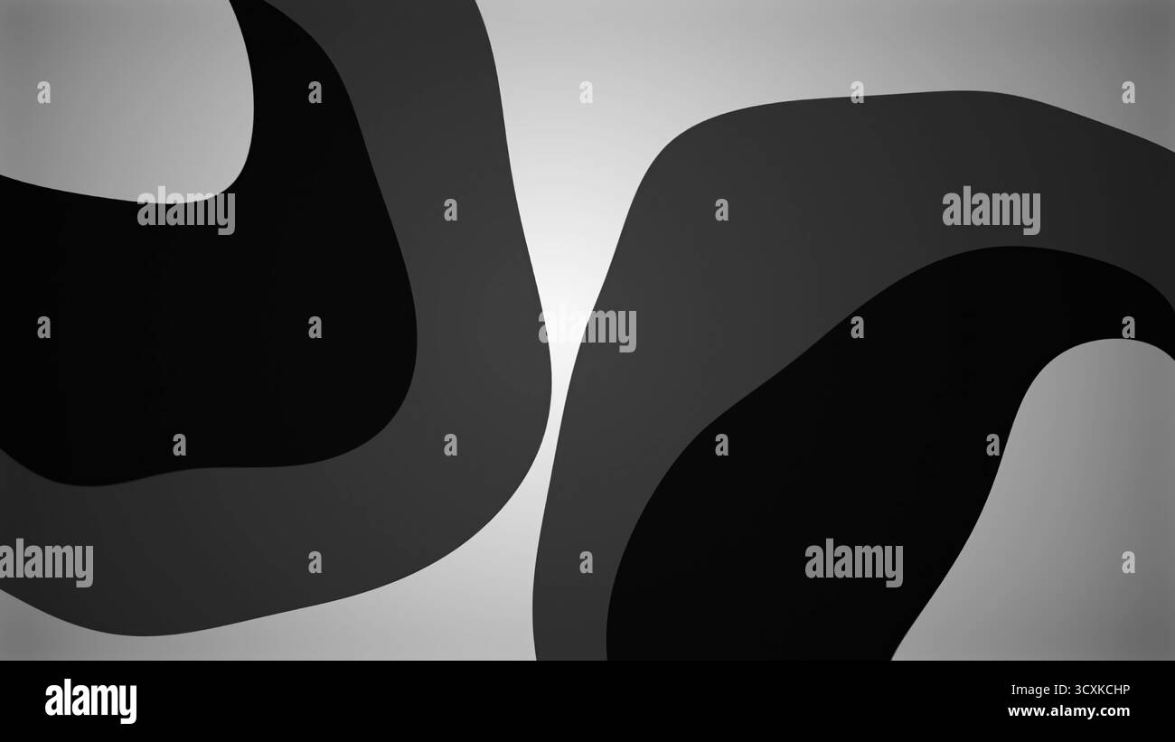 Blobs noirs et blancs abstraits se morphant et pulsant. Mouvement Banque D'Images Blobs noirs et blancs abstraits se morphant et pulsant. Mouvement Banque D'Images