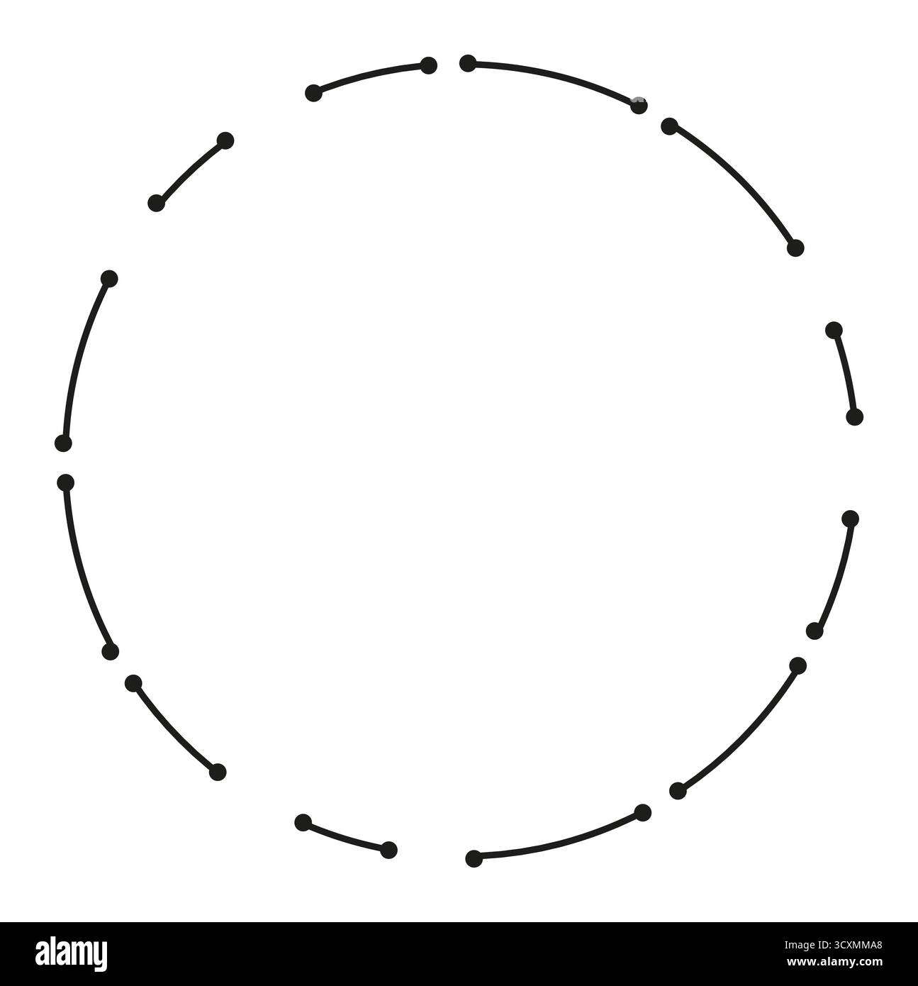 Cercles de réseau numérique futuriste sur fond blanc Illustration de Vecteur