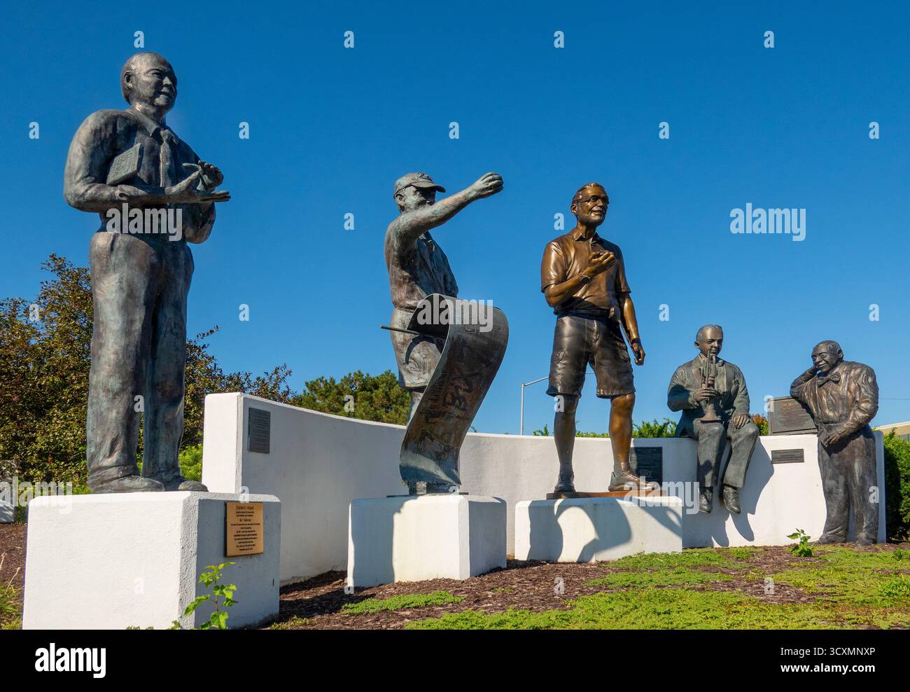 Statues à Bix Plaza à Davenport Iowa Banque D'Images