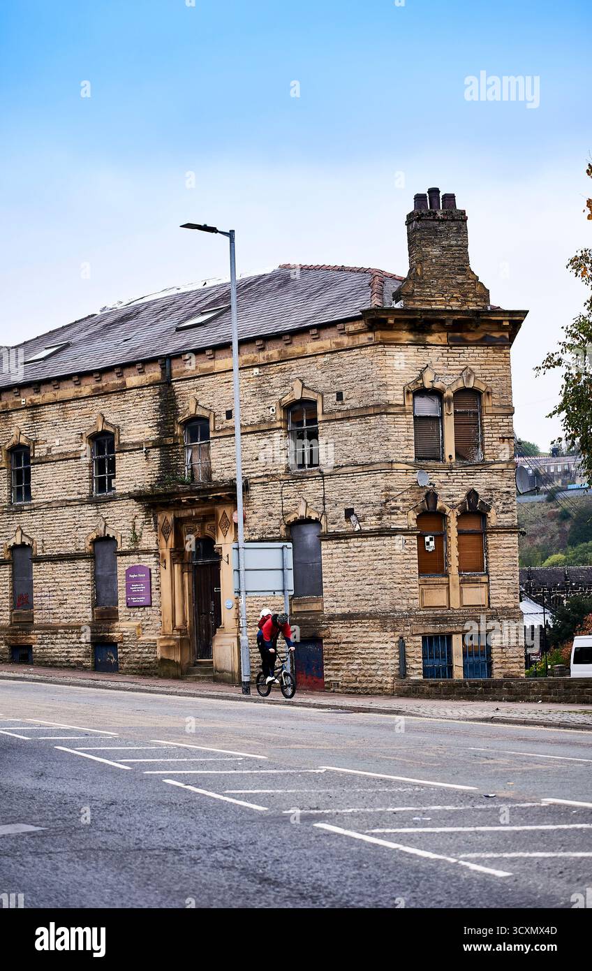 Le bâtiment Hughes sur Square Road, Halifax St pour démolition Banque D'Images