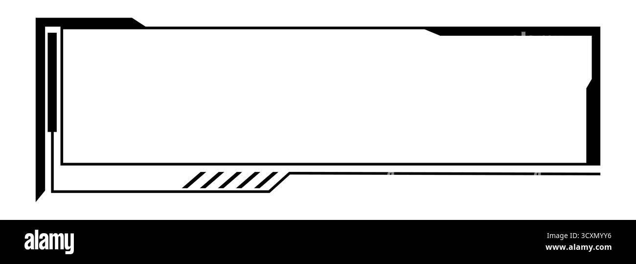 Interface de fenêtre de streamer moderne dans un design minimaliste Illustration de Vecteur