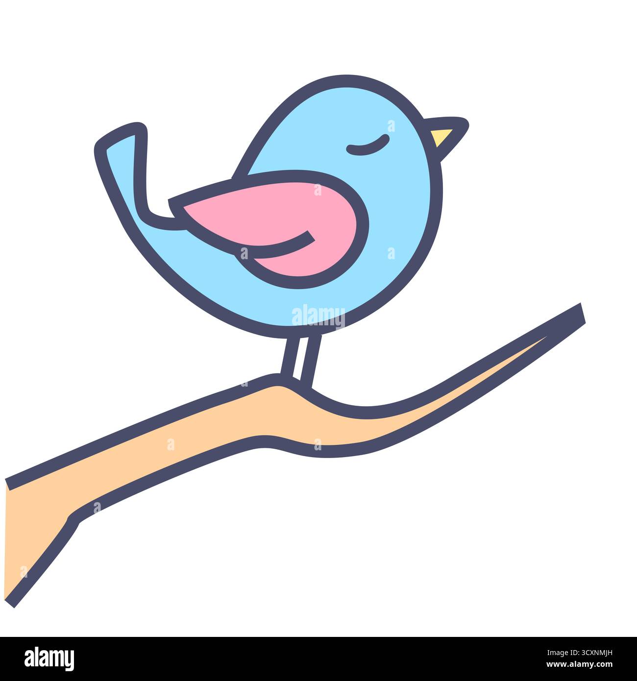 Cadre sur le thème de l'été avec dessin d'oiseau de bande dessinée pour les enfants Illustration de Vecteur Cadre sur le thème de l'été avec dessin d'oiseau de bande dessinée pour les enfants Illustration de Vecteur