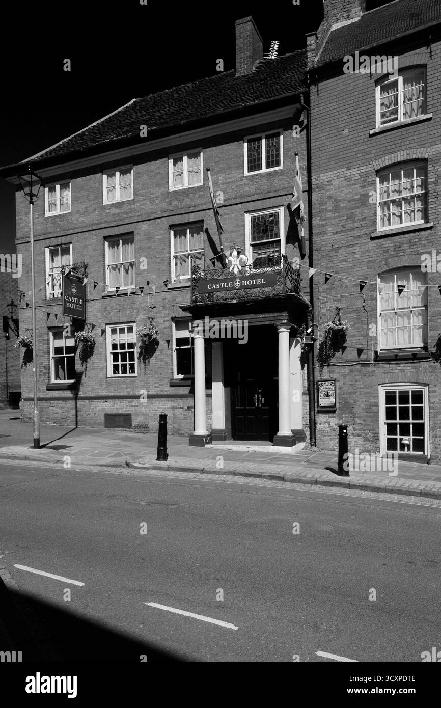 The Castle Hotel, Tamworth Town, Staffordshire, Angleterre, Royaume-Uni Banque D'Images