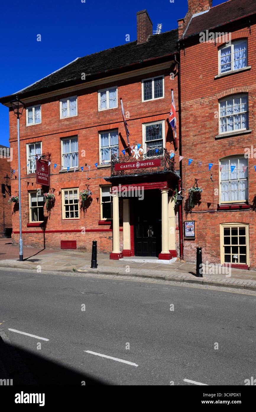 The Castle Hotel, Tamworth Town, Staffordshire, Angleterre, Royaume-Uni Banque D'Images