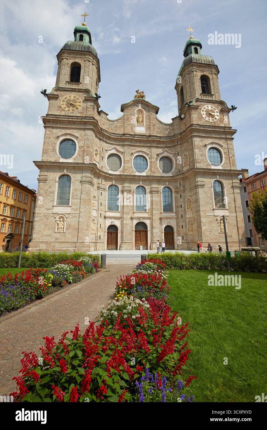 Cathédrale d'Innsbruck, alias Cathédrale de membres James, Innsbruck, Autriche Banque D'Images