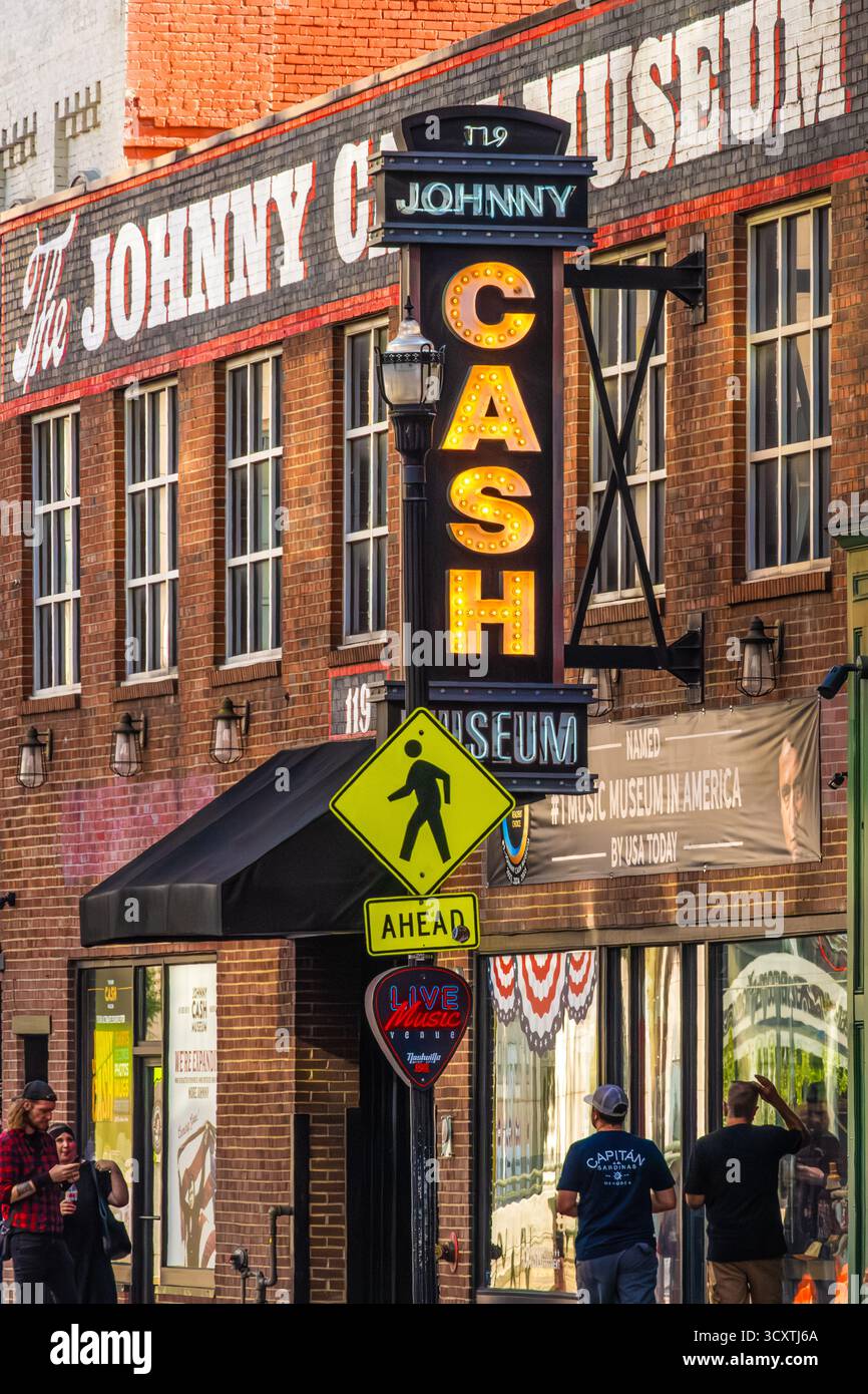 Le Johnny Cash Museum dans le centre-ville de Nashville, Tennessee. (ÉTATS-UNIS) Banque D'Images
