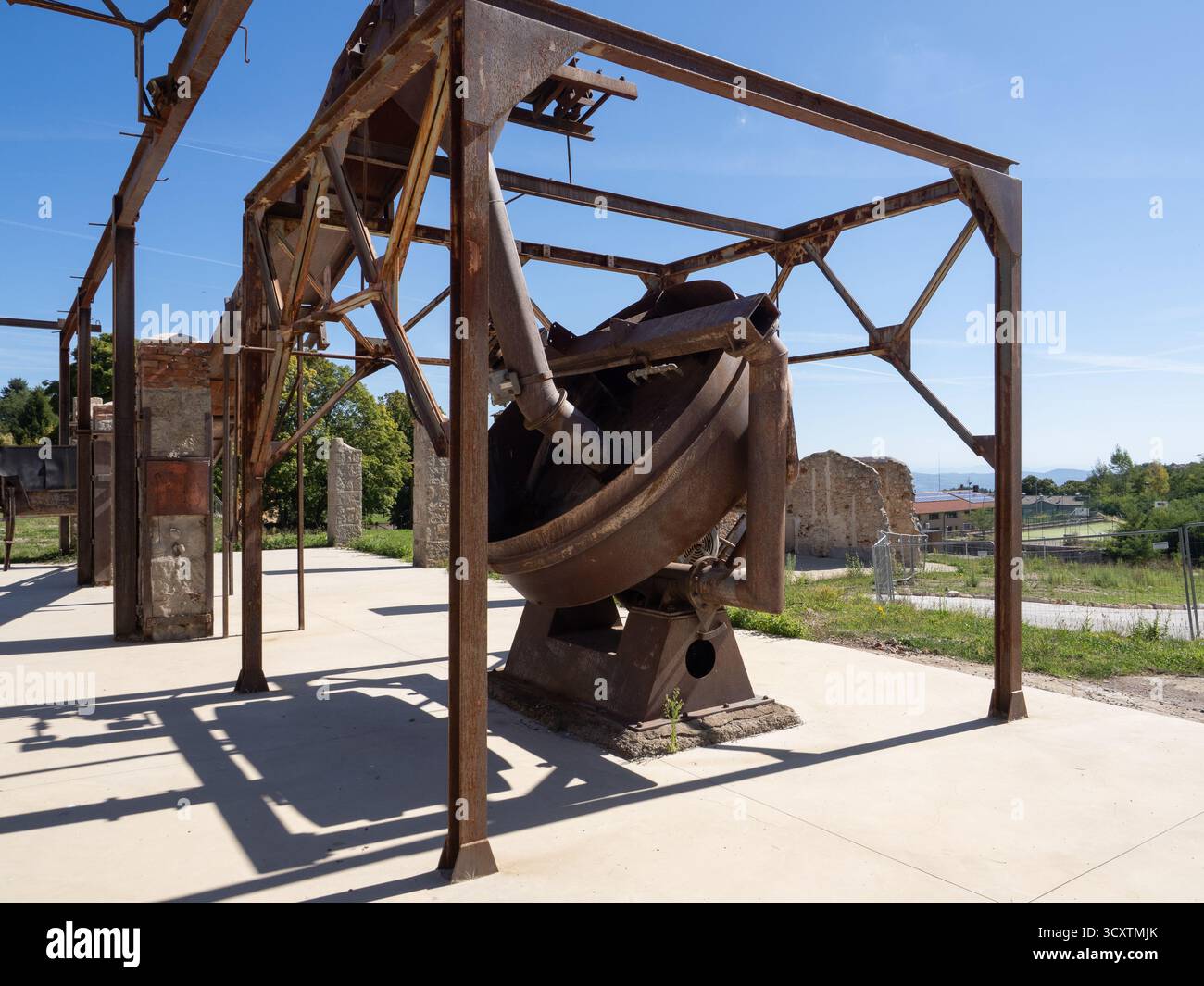 Parco museo Minerario, musée sur un ancien site minier de mercure d'Abbadia San Salvatore dans la province de Sienne, Italie Banque D'Images