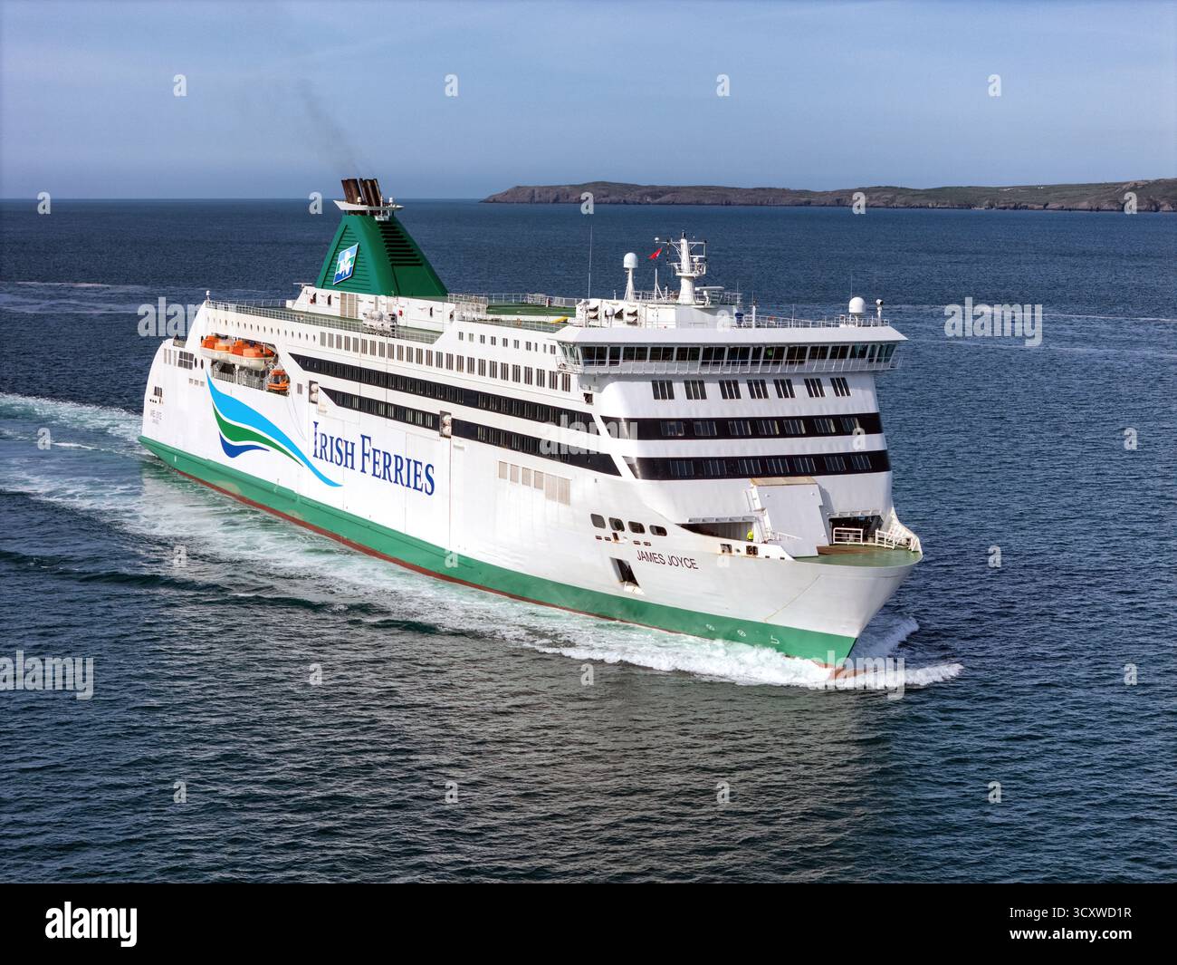 James Joyce, un ferry de la mer d'Irlande exploité par Irish Ferries entre Dublin et Holyhead. Banque D'Images