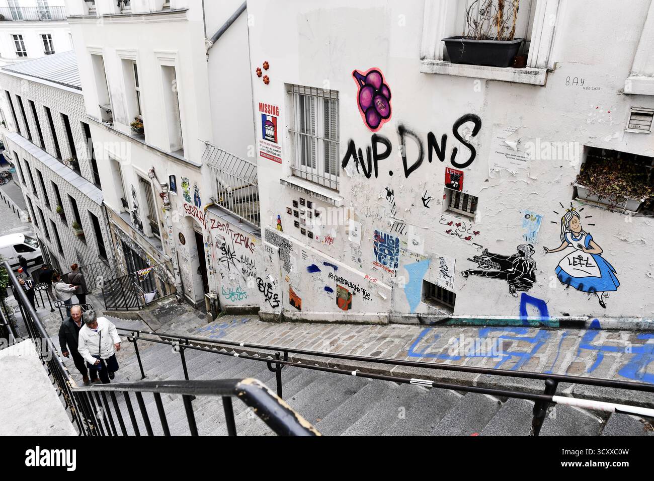 L'art de rue à Montmartre - Paris - France Banque D'Images