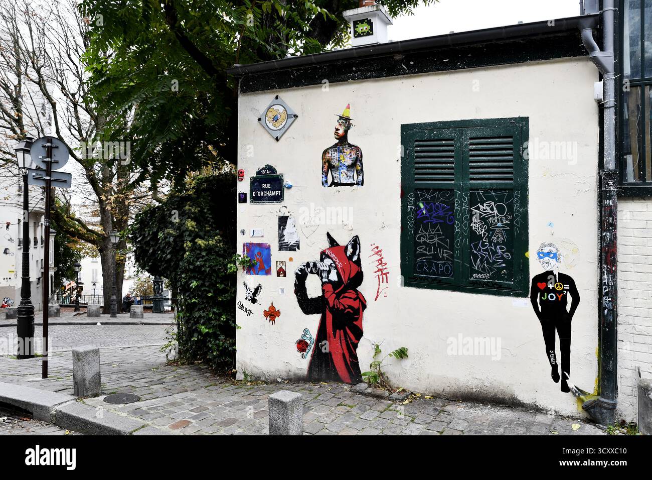 L'art de rue à Montmartre - Paris - France Banque D'Images