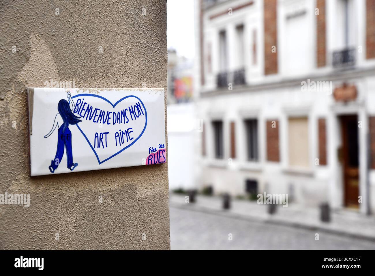 L'art de rue à Montmartre - Paris - France Banque D'Images